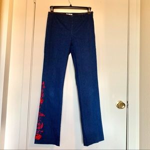Vintage Y2K Dana Buchman Embroidered Jeans